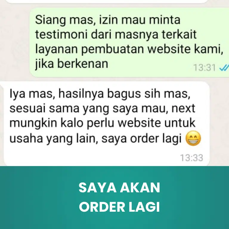 Testimoni Order Lagi