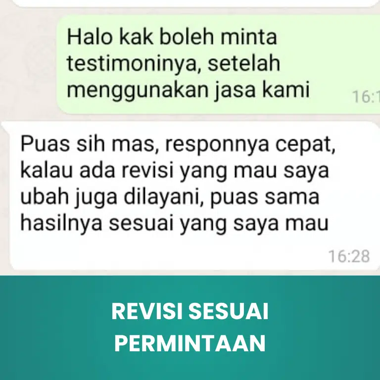 Testimoni Revisi Sesuai Permintaan