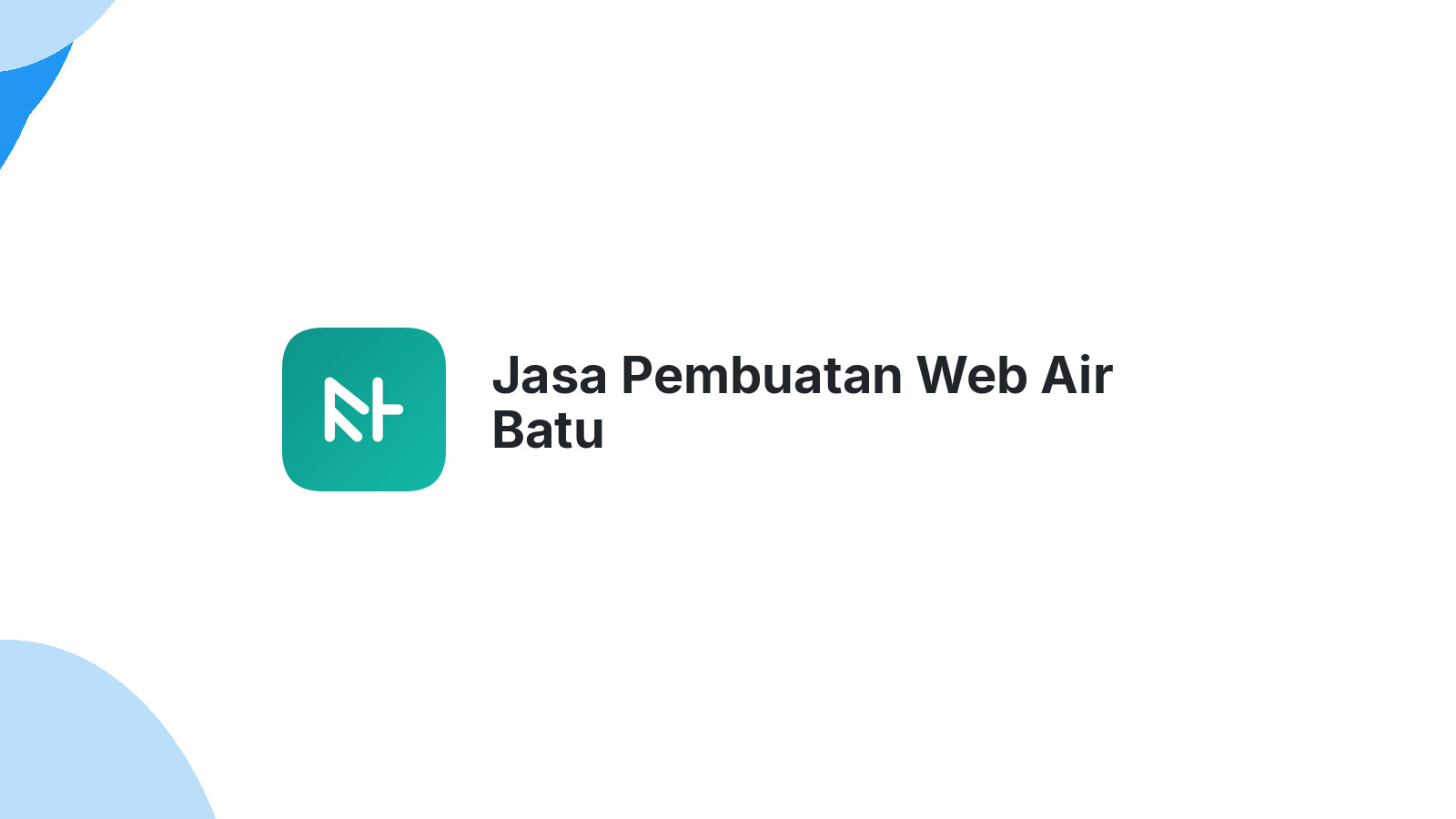 Jasa Pembuatan Web Air Batu