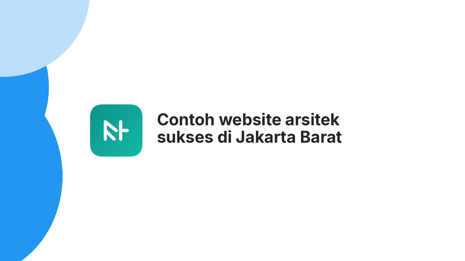 Contoh website arsitek sukses di Jakarta Barat