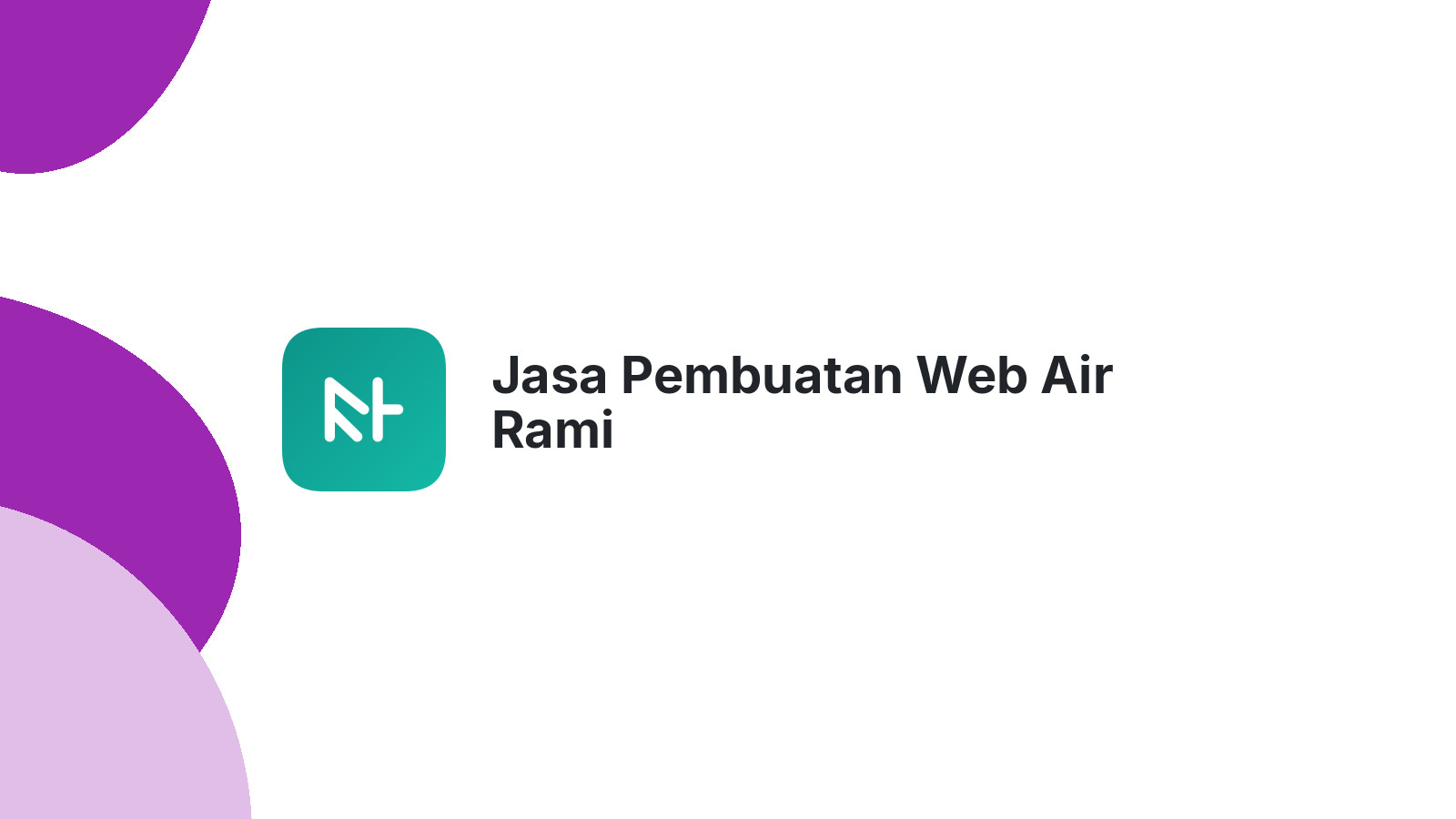 Jasa Pembuatan Web Air Rami