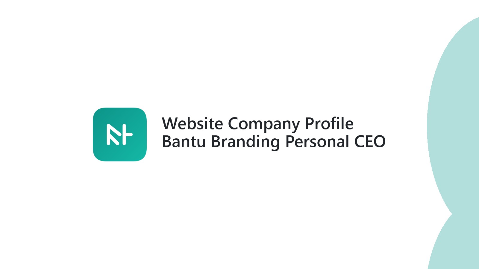 Website Company Profile Bantu Branding Personal CEO