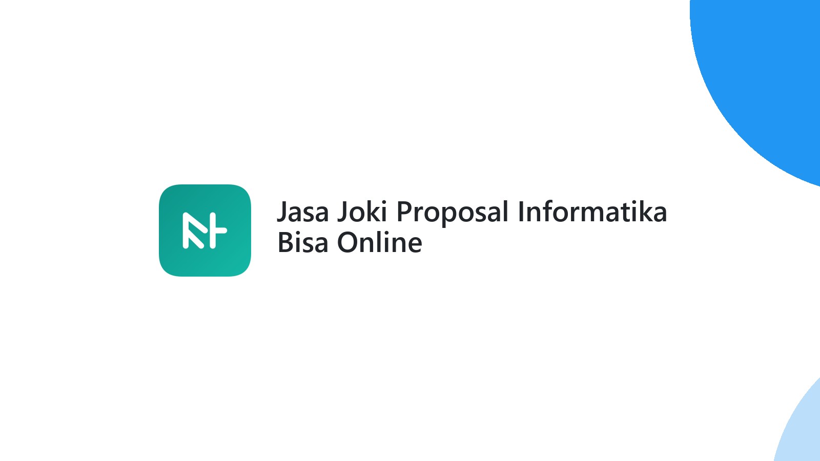 Jasa Joki Proposal Informatika Bisa Online