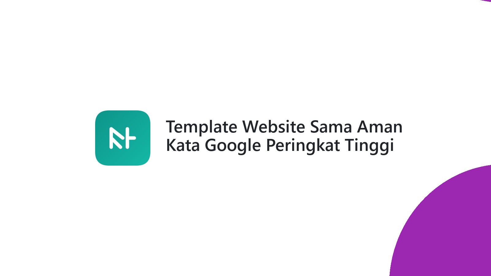 Template Website Sama Aman Kata Google Peringkat Tinggi