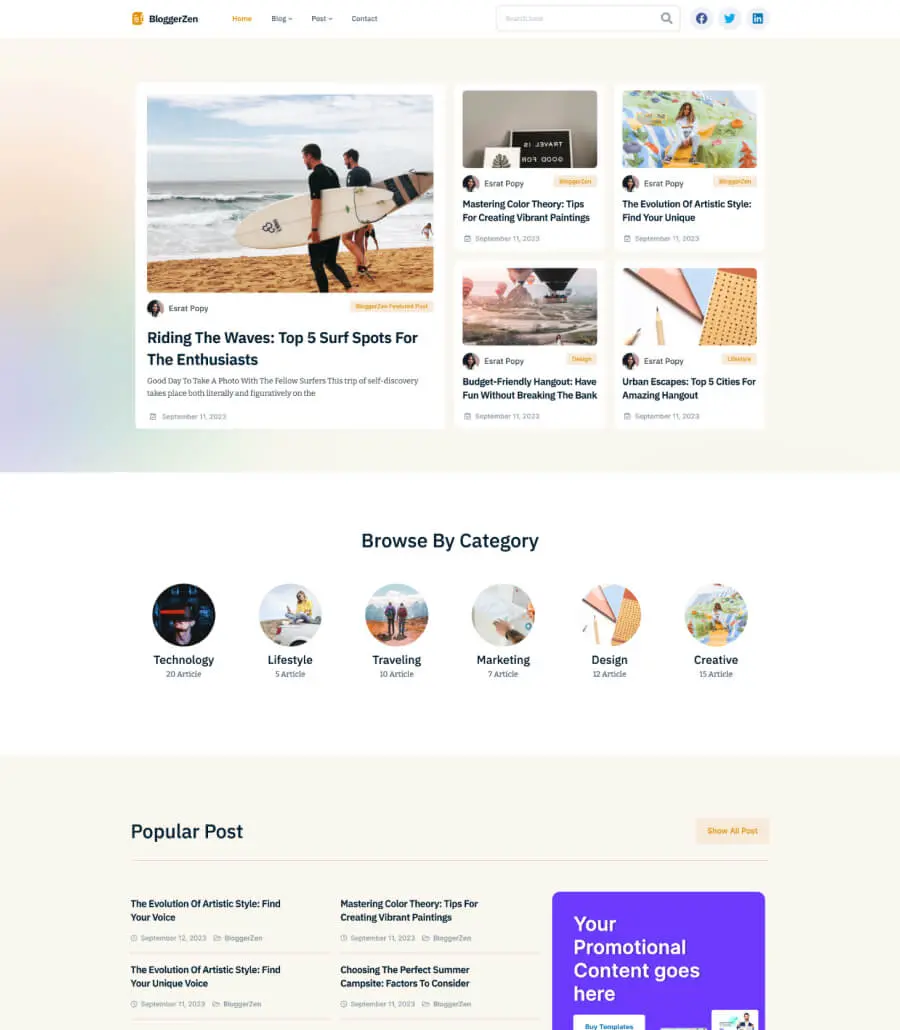 Bloggerzen Elementor