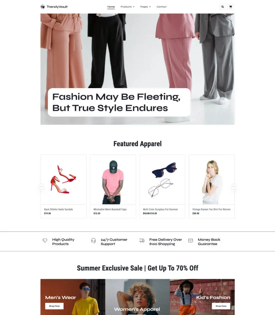 Trendyvault Elementor Fashion